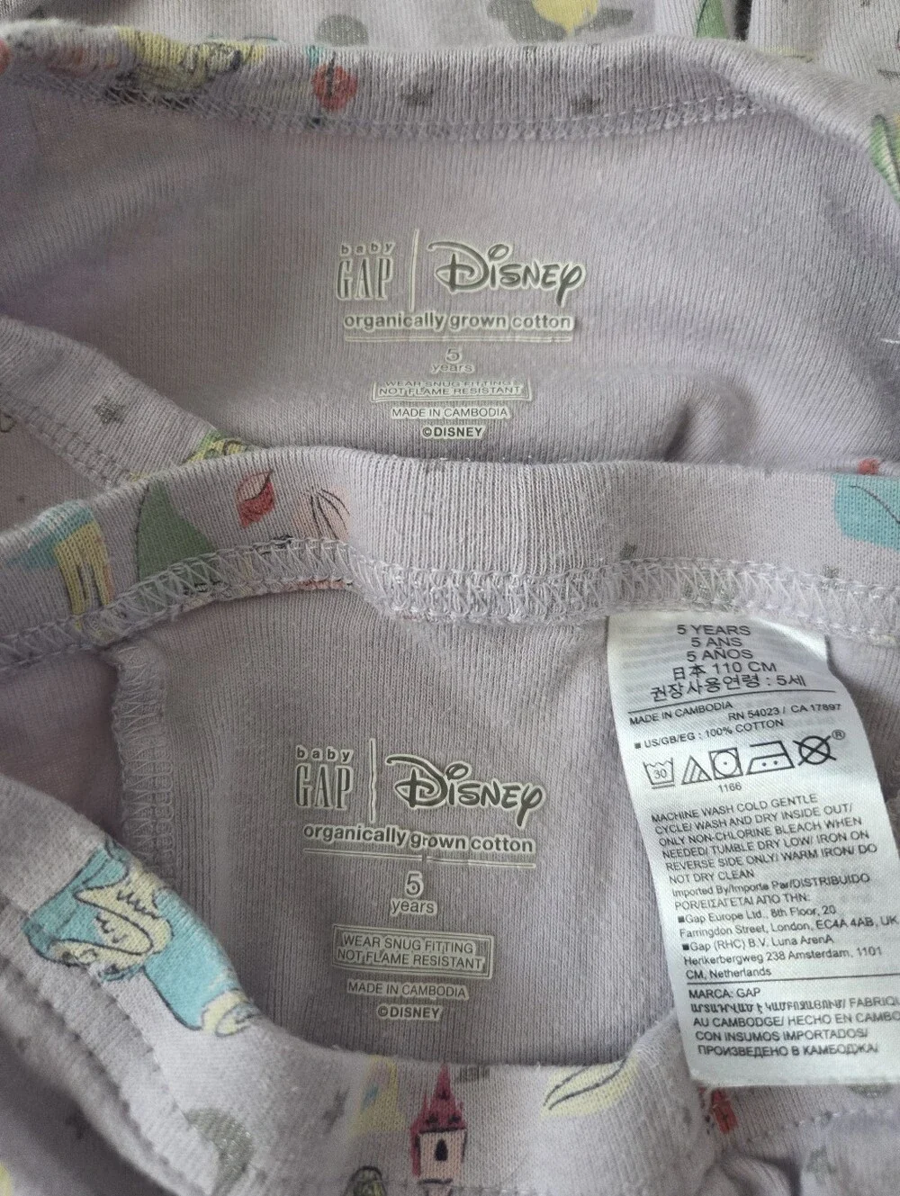 Gap Organic Cotton Disney Princess Pajama Set